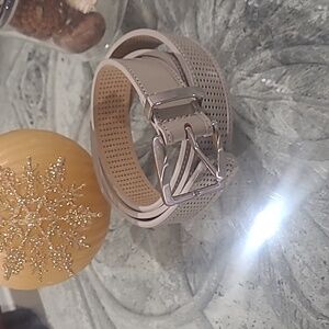 Greg Norman men's Taupe Beige Gray perforated belt NWT size 40 new